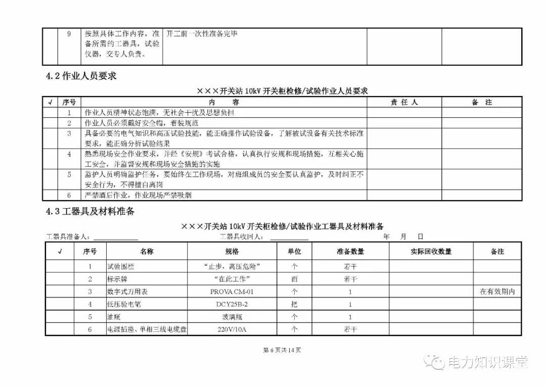 10kV開(kāi)關(guān)柜維護(hù)和測(cè)試標(biāo)準(zhǔn)化操作說(shuō)明