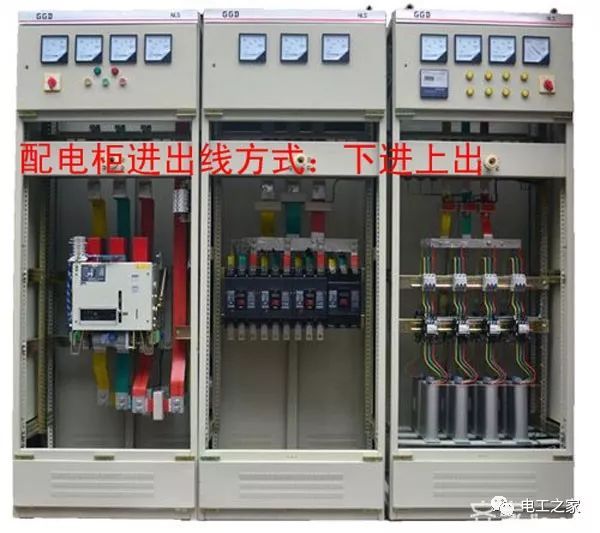 配電柜進線和出線原則:上入、下出、下入、上出、上入、上出、上入、上出、上入、下出